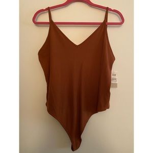 Burnt Orange Thong Body Suit